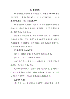 6s管理制度.docx