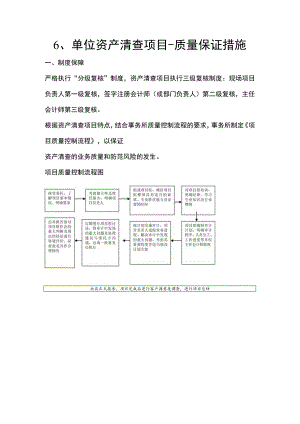 6、单位资产清查项目-质量保证措施.docx