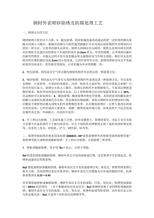 钢材表格面喷砂处理工艺.docx