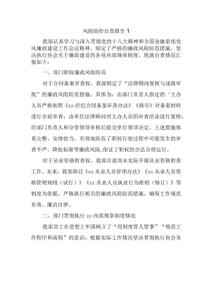 风险防控自查报告1.docx