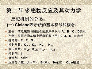 酶促反应动力学多底物动力学.ppt