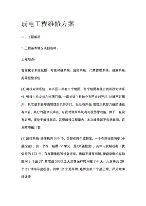 弱电工程维修方案.docx