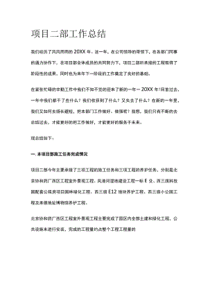 项目二部工作总结.docx