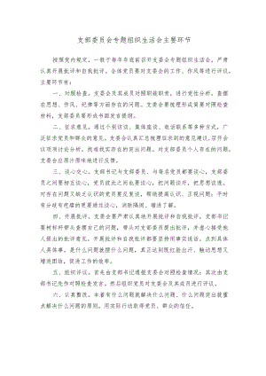 支部委员会专题组织生活会主要环节.docx