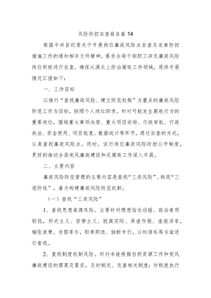 风险防控自查报告 篇14.docx