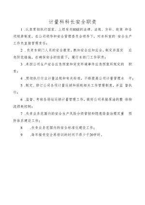 计量科科长安全职责.docx