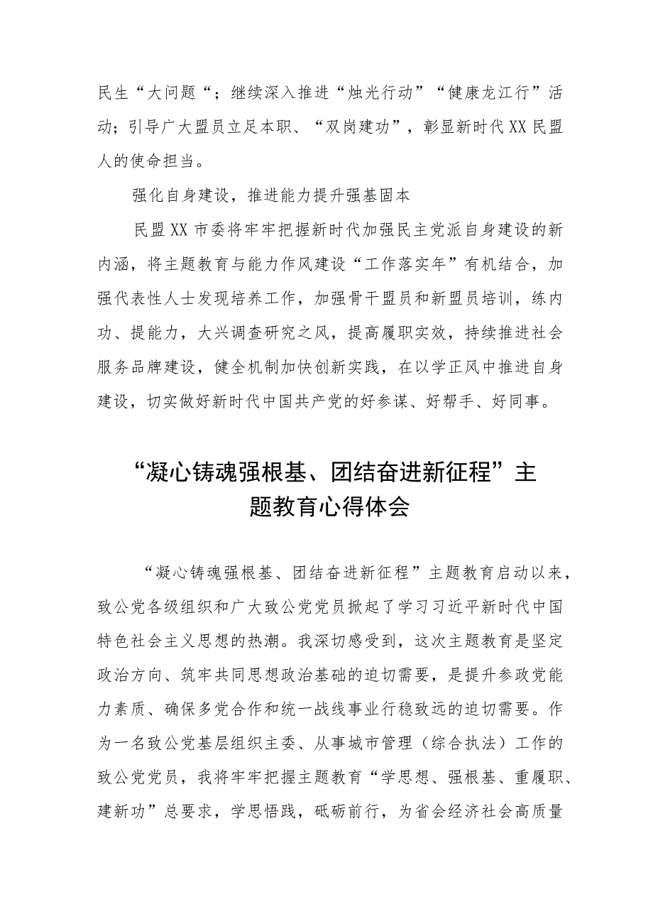 凝心铸魂强根基团结奋进新征程主题教育心得体会交流发言稿6篇.docx_第3页