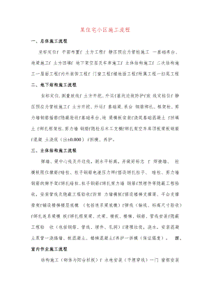 某住宅小区施工流程.docx