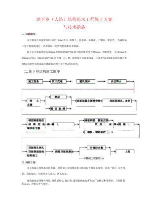 地下室(人防)结构防水工程施工方案.docx