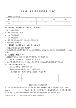 中国矿业大学《岩石力学》考试题及答案(A卷).docx