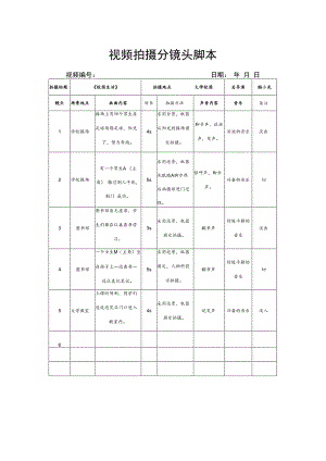 视频拍摄分镜头脚本（精选5篇）.docx