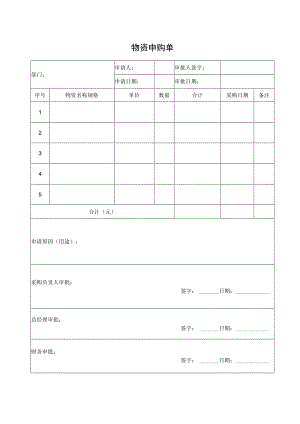 物资申购单表.docx