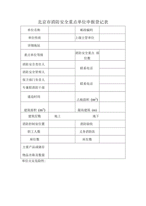 北京市消防安全重点单位申报登记表.docx