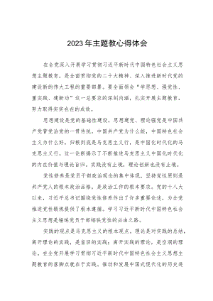 2023年国企党员干部开展主题教心得体会(六篇).docx