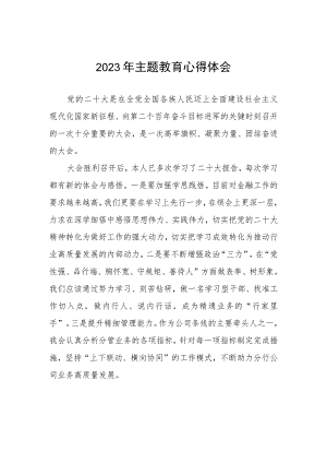 2023年农村商业银行关于主题教育的心得体会3篇.docx