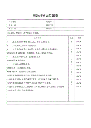 厨政领班岗位职责.docx