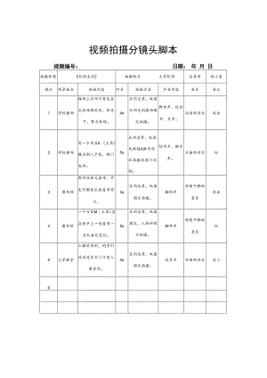 视频拍摄分镜头脚本（5份）.docx