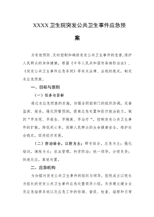 卫生院突发公共卫生事件应急预案.docx