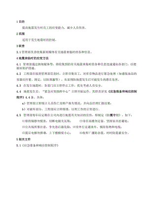 地震应急方案（五金配件）.docx