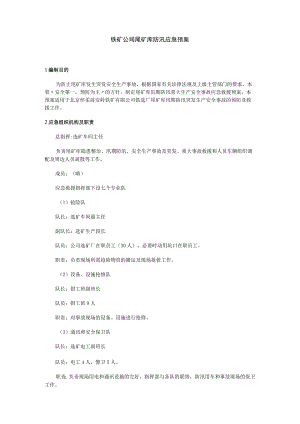铁矿公司尾矿库防汛应急预案.docx