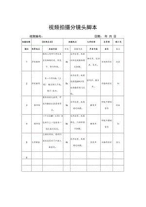 视频拍摄分镜头脚本5篇.docx