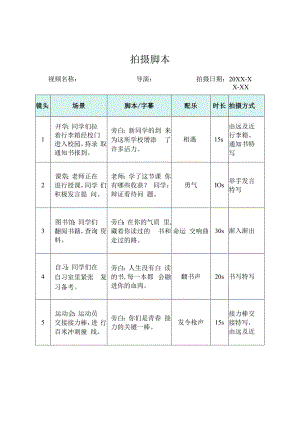 视频分镜头拍摄脚本精选5套.docx