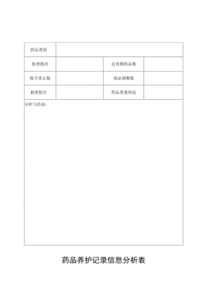 药品养护记录信息分析表.docx