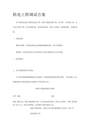 机电工程调试完整方案.docx
