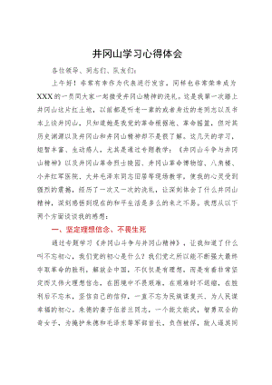 井冈山学习心得体会.docx