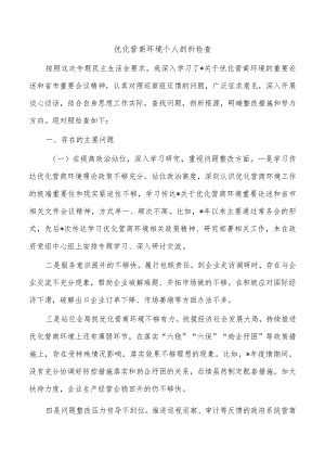优化营商环境个人剖析检查.docx