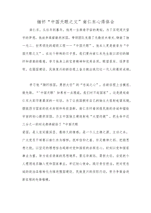 缅怀“中国天眼之父” 南仁东心得体会.docx