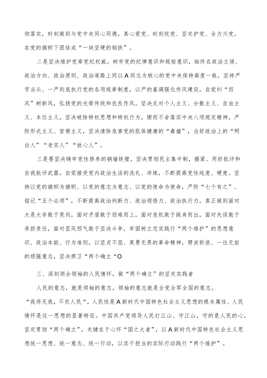2023年研讨发言：两个确立、维护研讨发言材料（心得体会）.docx_第3页
