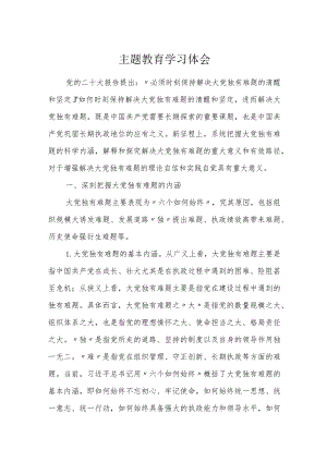 2023年第二批主题教育学习心得体会研讨交流发言.docx