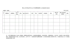 鞍山市事业单位公开招聘拟聘人员备案信息表.docx
