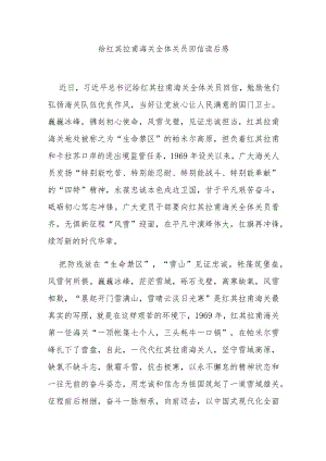 给红其拉甫海关全体关员回信读后感3篇.docx