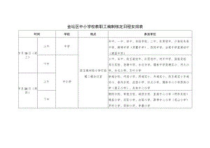 金坛区中小学校教职工编制核定日程安排表.docx