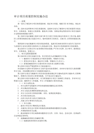 审计项目质量控制实施办法.docx