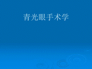 青光眼手术学.ppt