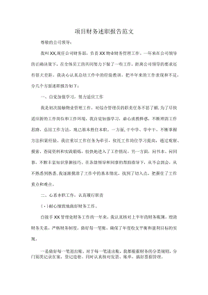 项目财务述职报告范文.docx