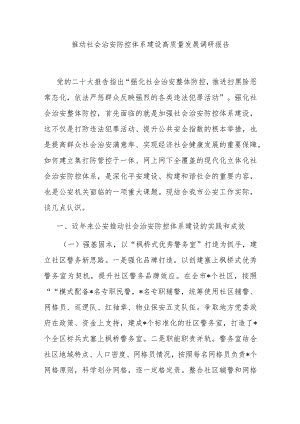 推动社会治安防控体系建设高质量发展调研报告.docx