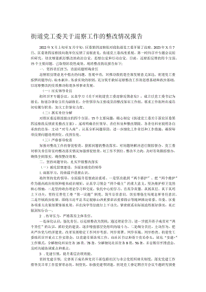街道党工委关于巡察工作的整改情况报告.docx