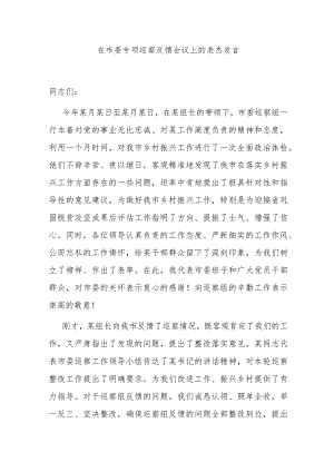 在市委专项巡察反馈会议上的表态发言 .docx
