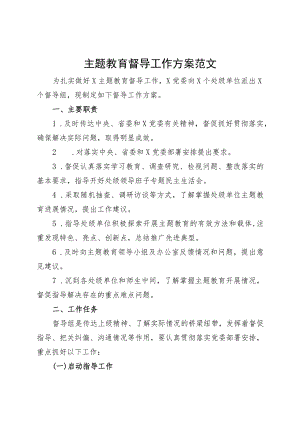 主题教育督导工作方案检查实施230915.docx