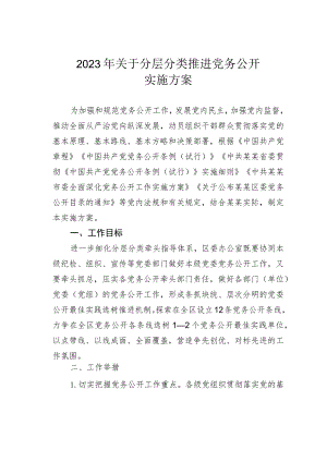 2023年关于分层分类推进党务公开实施方案.docx