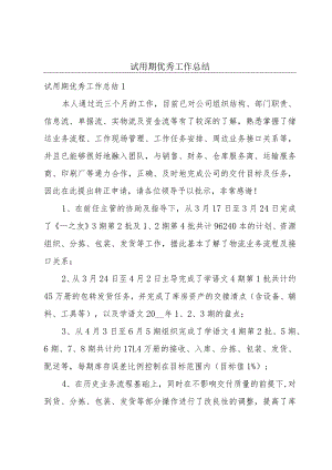 试用期优秀工作总结.docx