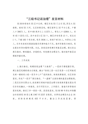 “三级书记话治理”发言材料.docx