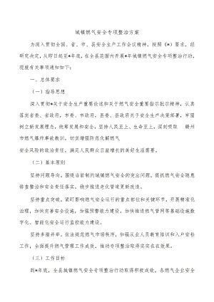 城镇燃气安全专项整治方案.docx