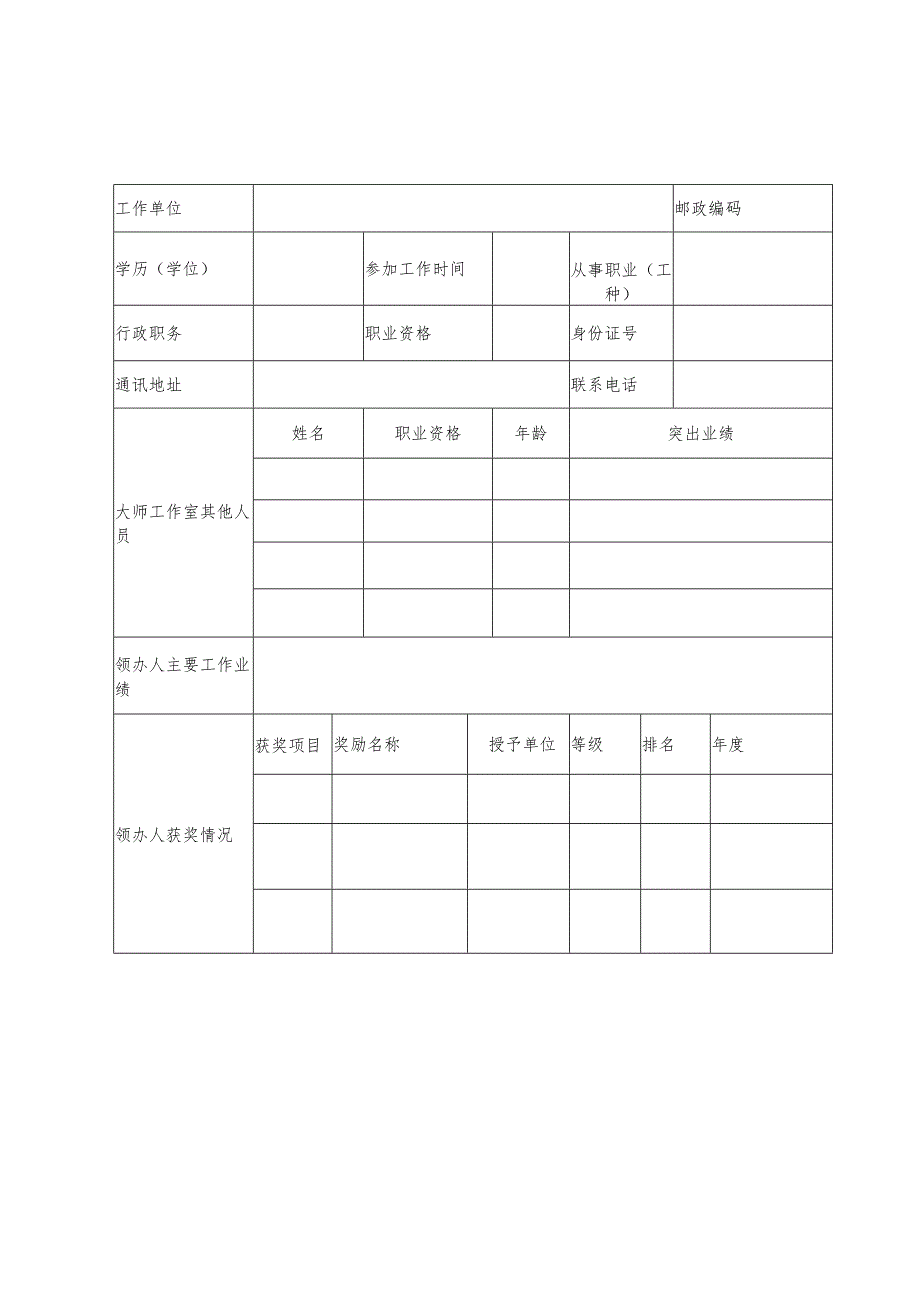 科技城新区技能大师工作室申报表.docx_第2页
