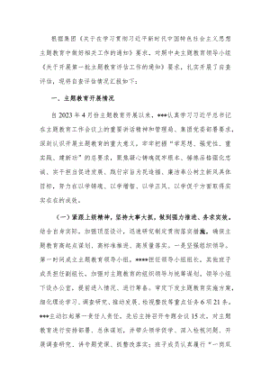 国企党委关于2023年主题教育自查评估总结报告.docx