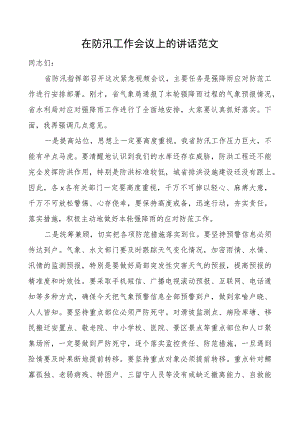 防汛工作会议讲话.docx